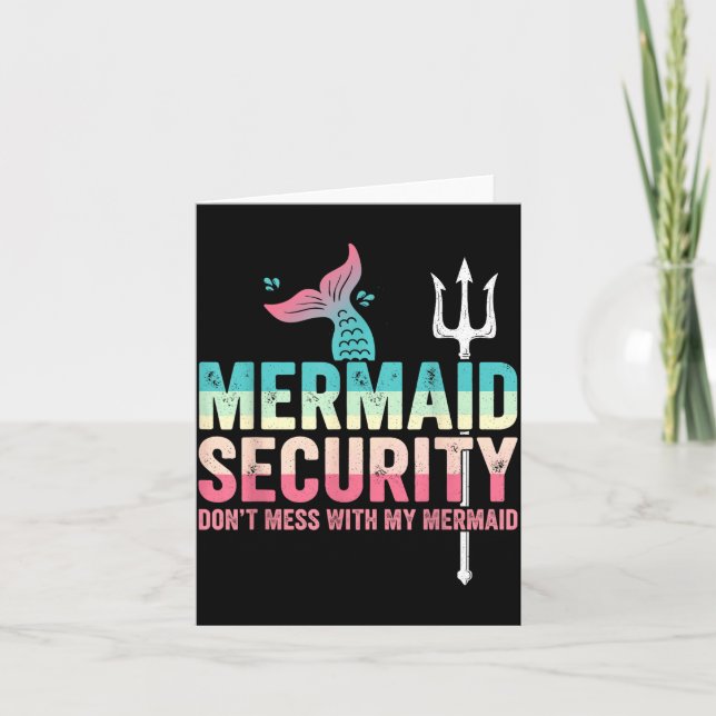Mermaid Security Don't Mess With My Mermaid Father Kort (Framsida)