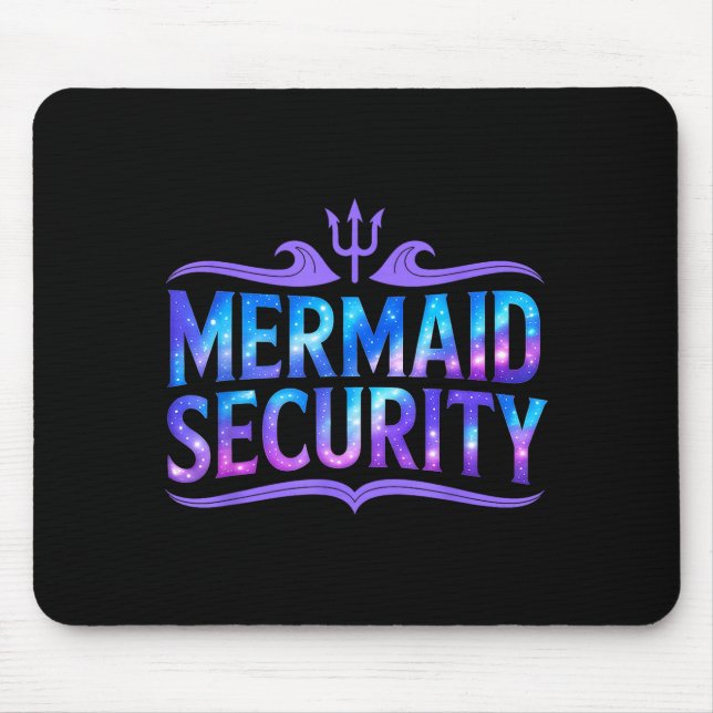 Mermaid Security Funny Dad Father Daughter Birthda Musmatta (Framsidan)