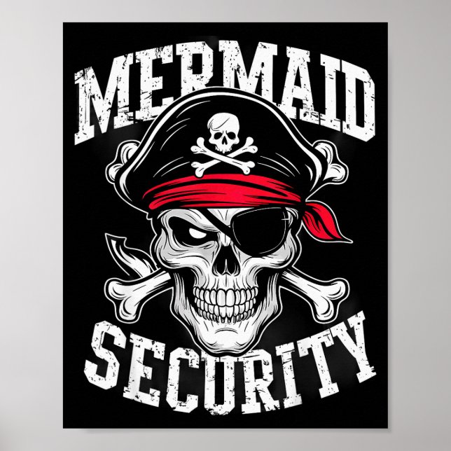 Mermaid Security Rate Dad Brother Halloween  Poster (Framsidan)