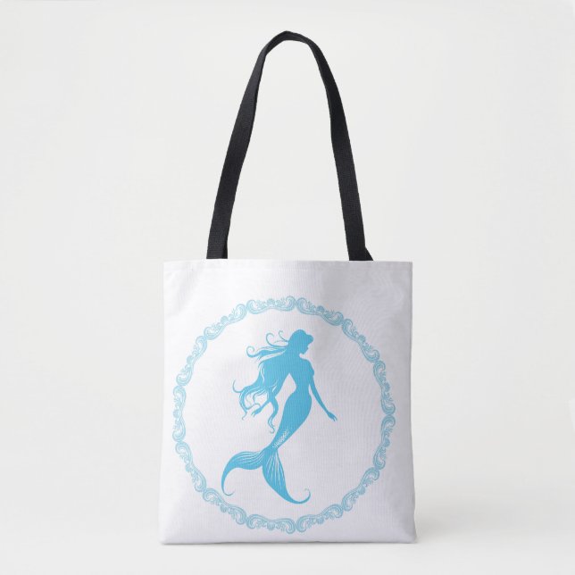 Mermaid Silhouette Tygkasse (Framsida)