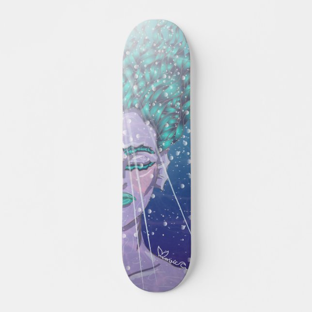 Mermaid Sk8 Mini Skateboard Bräda 18,5 Cm (Framsida)