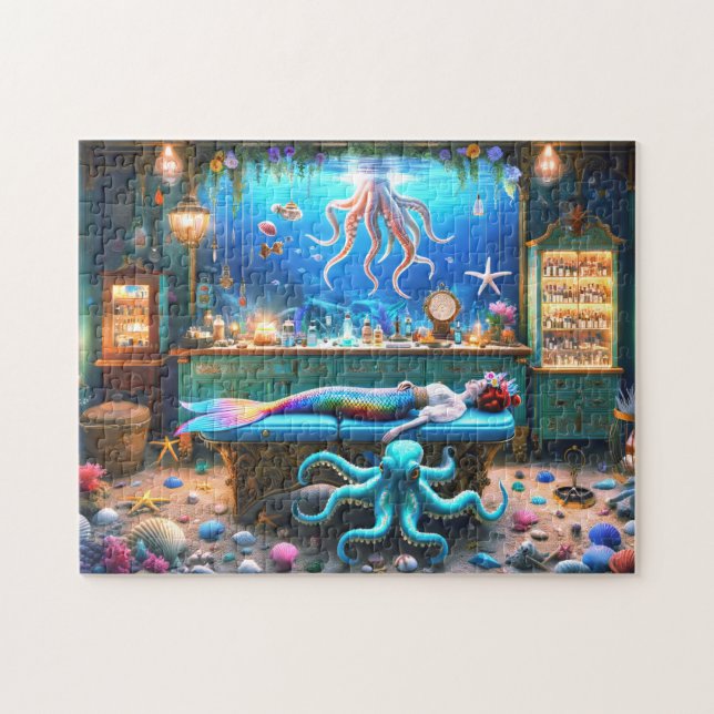 Mermaid Spa Day Marine Retreat Relaxation Gift Pussel (Horisontell)