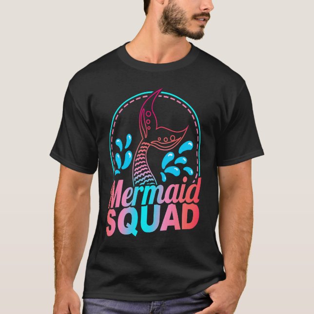 Mermaid Squad Mermaid Mommy  Mermaid & Mermaids T Shirt (Framsida)