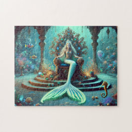 Mermaid Throne Enchanting Underwater Fantasy Pussel