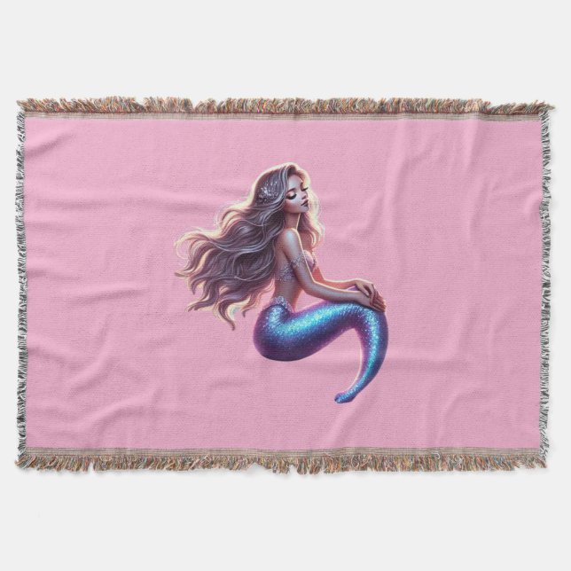 Mermaid throw blanket filt (Framsidan)