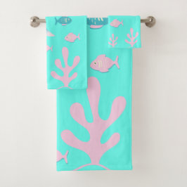 Mermaid Under the Sea Pastel Pink Blue Aqua Girls