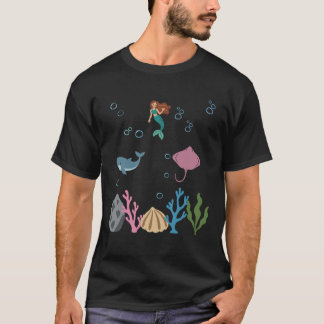 Mermaid Underwater Kids Whale T Shirt