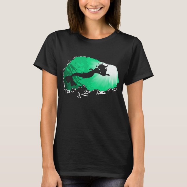 Mermaid Underwater T Shirt (Framsida)