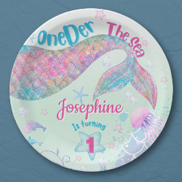 Mermaid watercolor first birthday