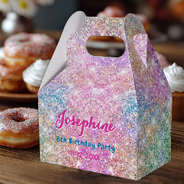 Mermaid whimsical iridescent birthday custom presentaskar