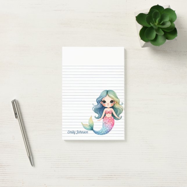 Mermaid Whispers Sticky Notes Post-it Block (Kontor)