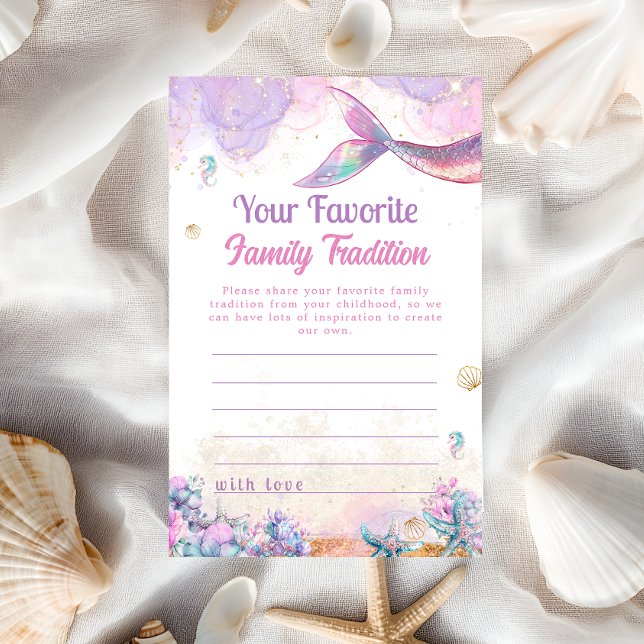 Mermaid Wishes Family Tradition Card (Skapare uppladdad)