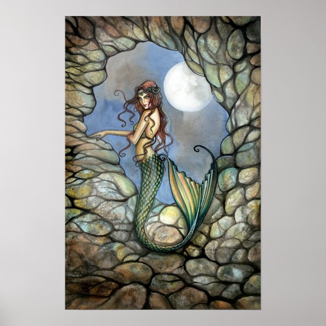 Mermaidaffisch tryck av Molly Harrison (Framsidan)