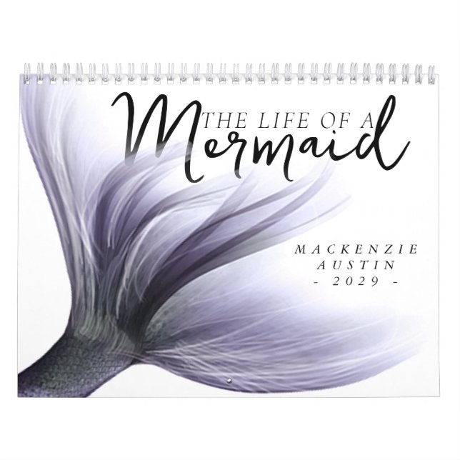 #MermaidLife Life of a Sjöjungfru | Lila 12 Foto Kalender (Omslag)