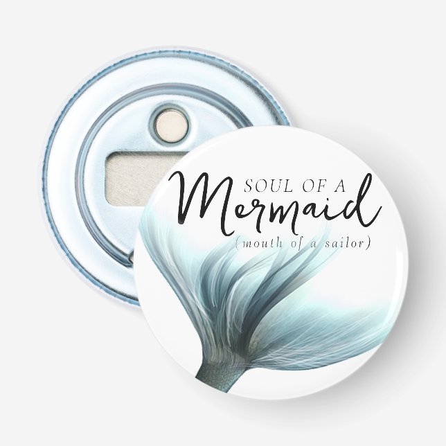 #MermaidLife Sailor Mouth Sjöjungfru Soul | Aqua A Flasköppnare (Framsidan)