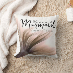 #MermaidLife Sailor Mouth Sjöjungfru Soul Rosa Kudde