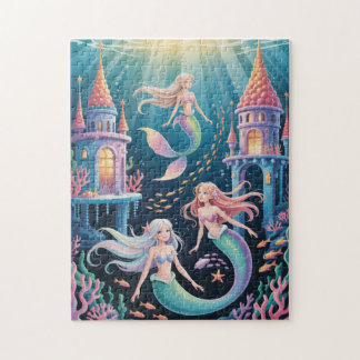 Mermaids and underwater castles pussel