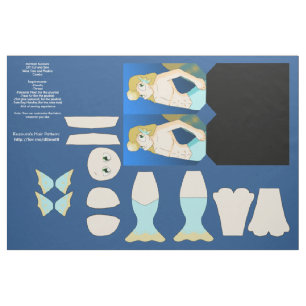 Merman Kuzoura DIY Vin Tote och Plushie Combo Tyg