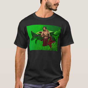 Merman med havssköldpaddamanar T-tröja T-shirt