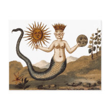 Merman med tre Ansikte medeltida symbol
