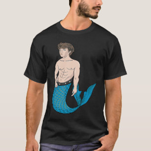 Merman Merboy Majestic Boy Sjöjungfru Swimmer T Shirt