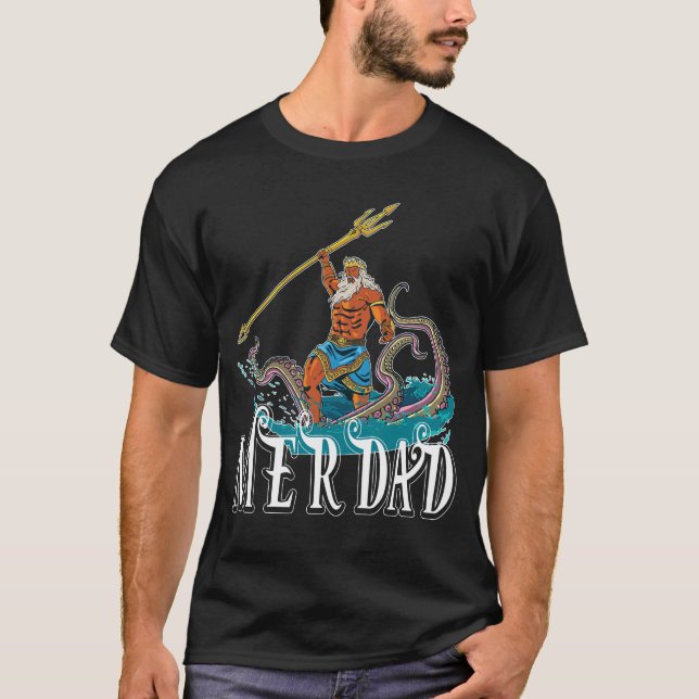 Merman Merdad Sjöjungfru Pappa T Shirt (Framsida)