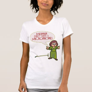 Merman-/mikrofonkvinna Lite T-tröja Tee Shirt