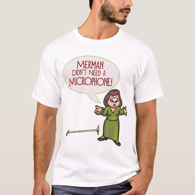 Merman-/mikrofonmanar Lite T-tröja Tee (Framsida)