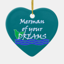 Merman of Your Dreams (vit) Julgransprydnad Keramik