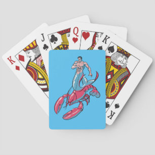 Merman Riding Lobster Spelkort