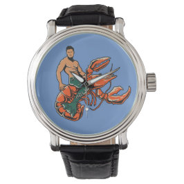 Merman Riding Lobster Watch Armbandsur