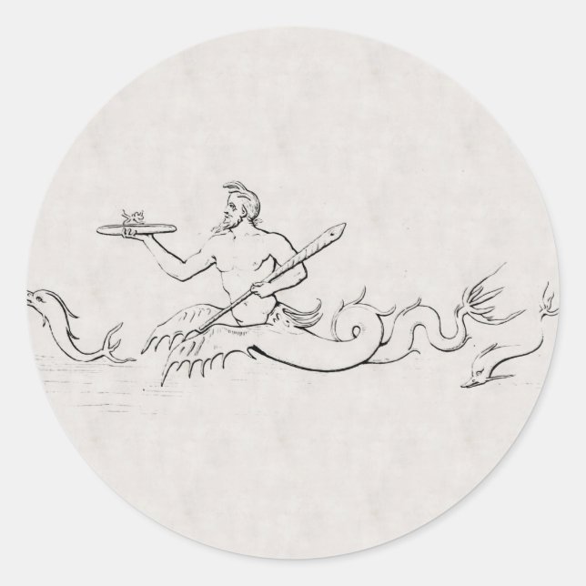 Merman Runt Klistermärke (Framsida)