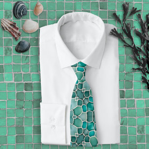 Merman Sea-Glass Grönt Teal & Aqua Ocean Thmet Slips