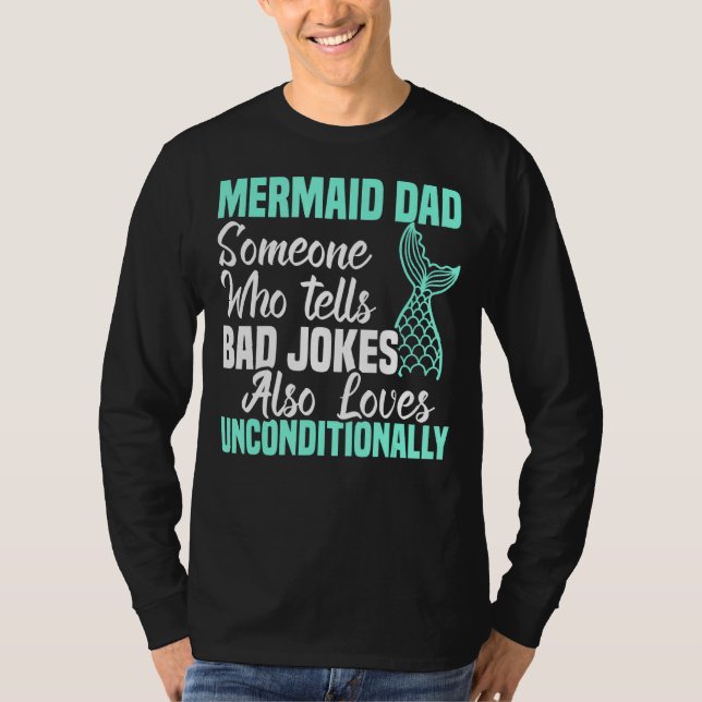 Merman Sjöjungfru Pappa Aquatic Creature T Shirt (Framsida)