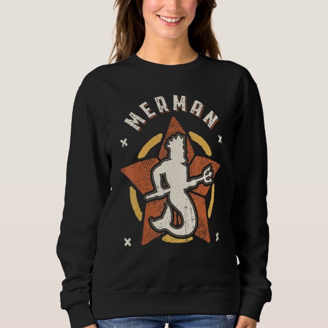 Merman Vintage Retro Classic T Shirt (Framsida)
