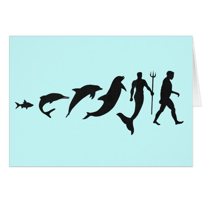 Mermanevolution Hälsningskort (Framsidan Horizontal)