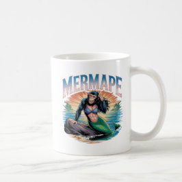 Mermape Illustration Combo Creature Funny Kaffemugg