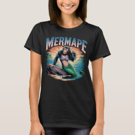 Mermape Illustration Combo Creature Funny T Shirt