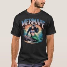Mermape Illustration Combo Creature Funny