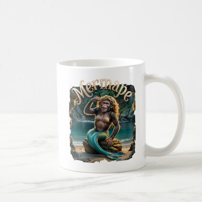 Mermape Photographic Combo Creature Funny Kaffemugg (Höger)