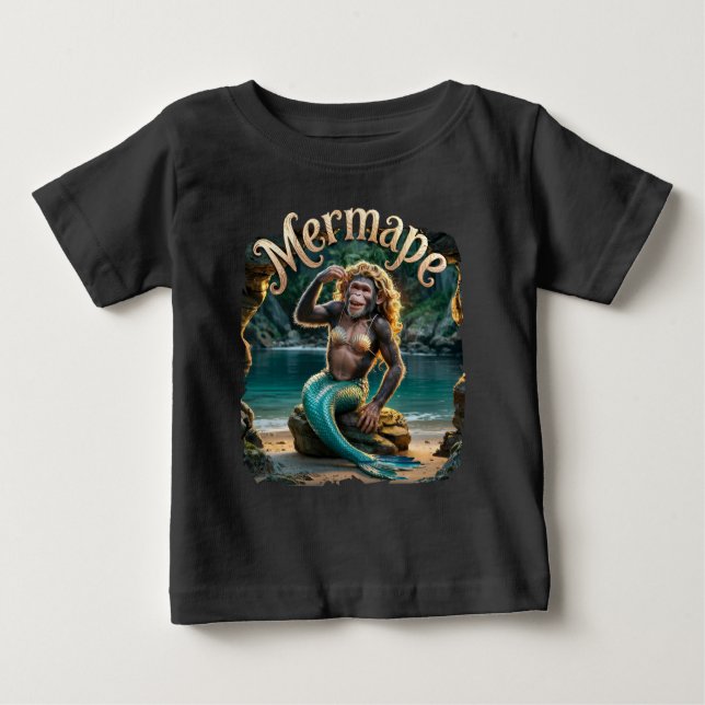 Mermape Photographic Combo Creature Funny T Shirt (Framsida)