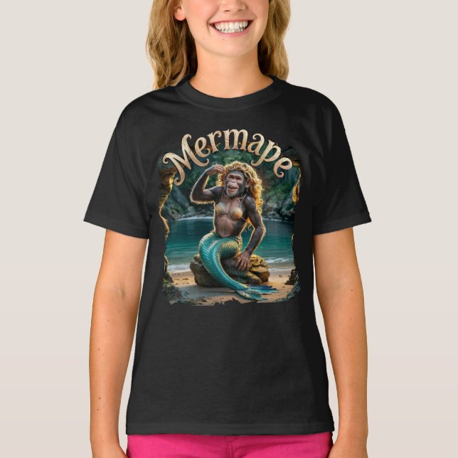 Mermape Photographic Combo Creature Funny T Shirt (Framsida)