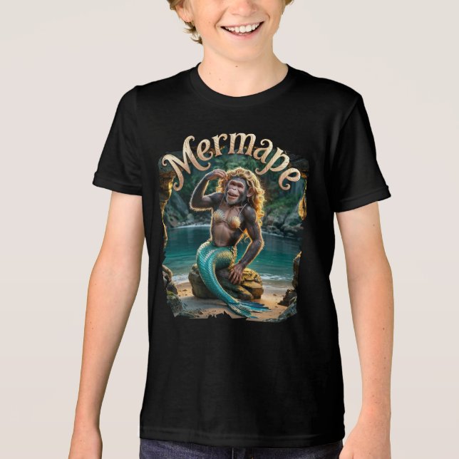 Mermape Photographic Combo Creature Funny T Shirt (Framsida)