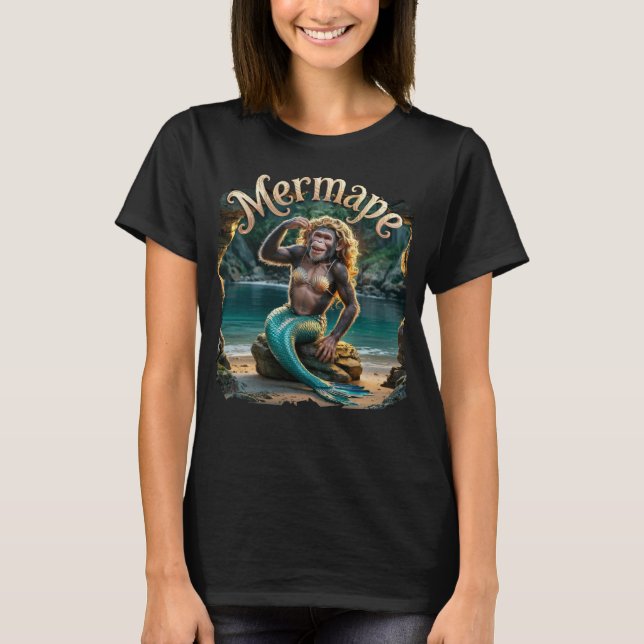 Mermape Photographic Combo Creature Funny T Shirt (Framsida)
