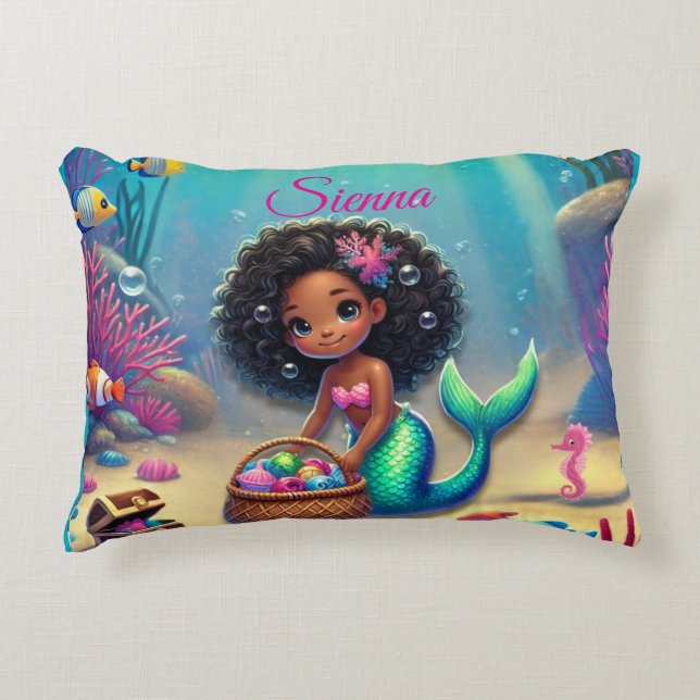 Mermazing Black/Mixed Heritage accent Pillow Prydnadskudde (Framsidan)
