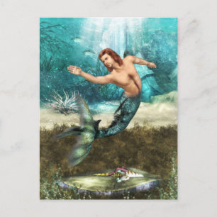 Mermen Postcard Vykort