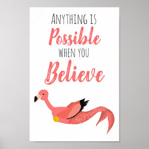 Mermingo: Sjöjungfru Flamingo inspirationsoffert Poster