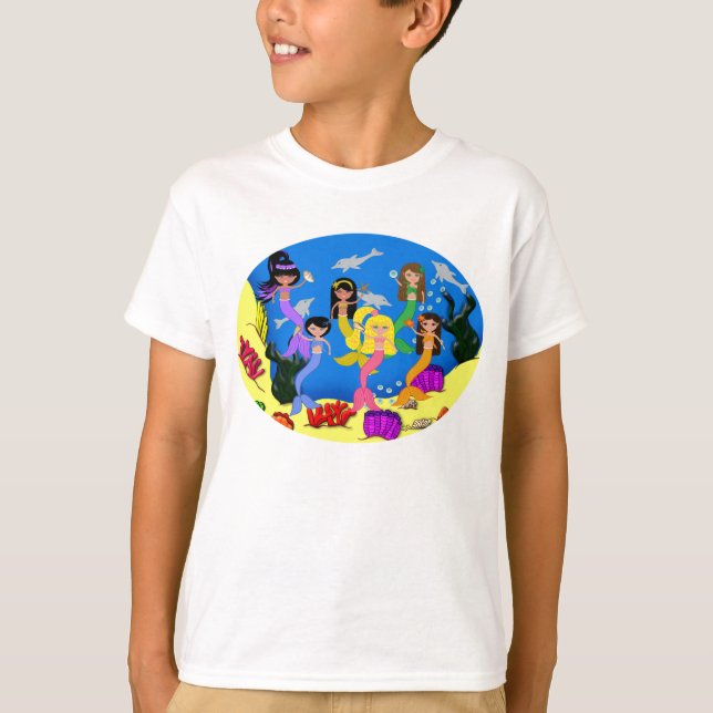 Merpeople from Värld runt T-Shirt (Framsida)