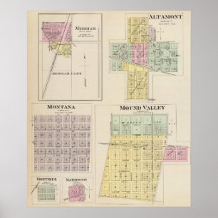 Merriam Altamont, Montana, Mounddal, Kansas Poster