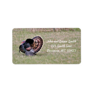Merriam Vild Turkey Address Label Adressetikett